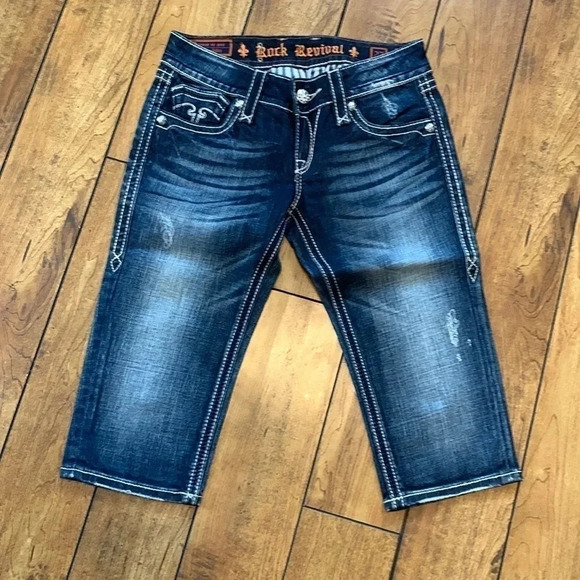 Rock Revival Alanis Crop Jean capris - Picture 1 of 9